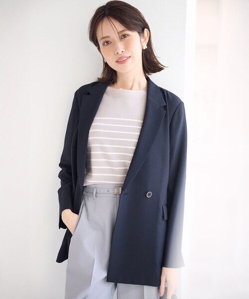 美品　N. 1.5万円　ダブル ブレスト ジャケット 薄手　冷房対策　日焼対策 ダブルブレストテーラードジャケット《S Size Line》《WEB限定