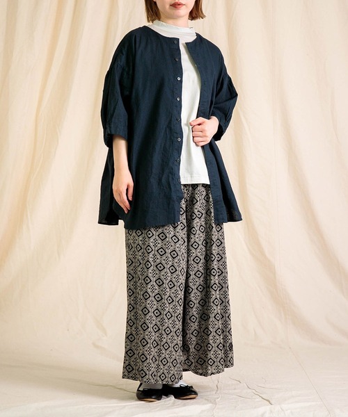ブラウス シャツ 「Brocante / ブロカント」 綿麻シーチング サローシャツ レディース Brocante ブラウス シャツ 「Brocante / ブロカント」 綿麻