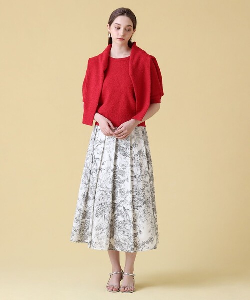 ANAYI（アナイ） スカート フラワートワルドジュイプリントタック