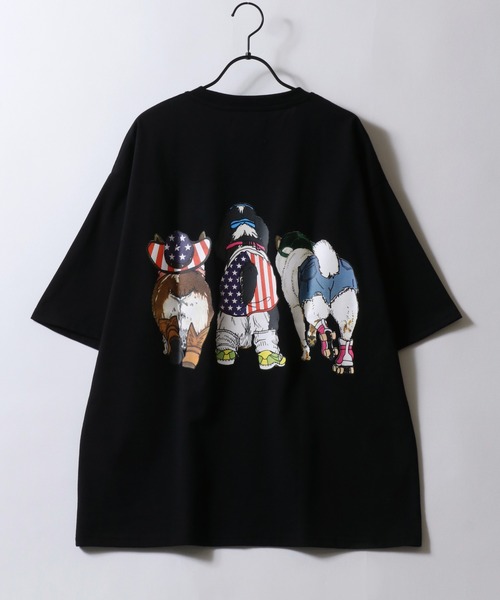 SITRY tシャツ Dog Print T-Shirt/犬 アニマル プリント