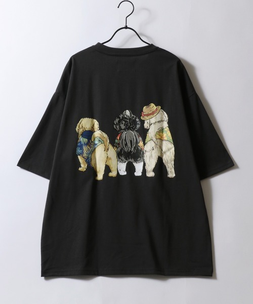 tシャツ アニマルキャラプリントレトロ風オーバーサイズT半袖シャツ レディース セール】PEZ/ペッツ レトロキャラクター アニマルヘッド