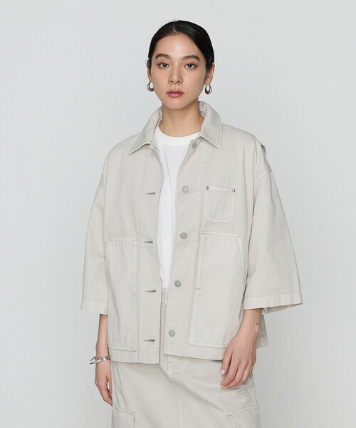COMME CA（コムサ） ブルゾン アウター 80ozコットン逆目ツイル