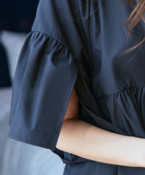 ルイルエブティック RUIRUE BOUTIQUE 【洗える】ミッドサマーパンツセットアップ （ネイビー） RUIRUE BOUTIQUE セットアップ 洗える ｜ ミッドサマー パンツ