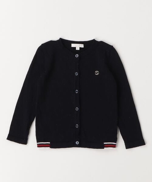 GUCCI（グッチ） 「KIDS」ニットカーディガン 24M ブラック キッズ