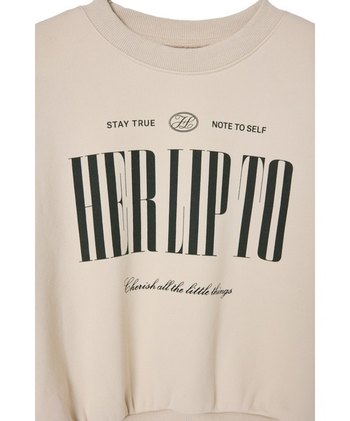 Her lip to スウェット Her lip to 「Her to」 スウェットカットソー FREE ローズ