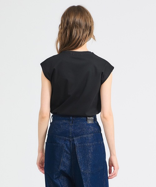 tシャツ ESTNATION / アルビニ コットンスムース ノースリーブ カットソー レディース ESTNATION / アルビニ コットンスムース ノースリーブ