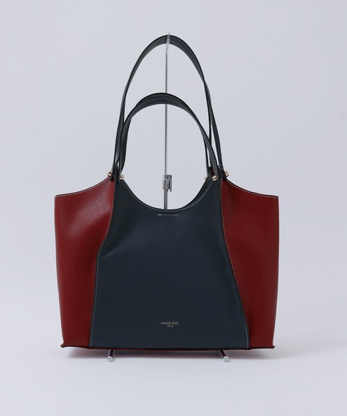 HUNDRED トートバッグ 「HUNDRED」ダブルハンドルバイカラーバッグ 