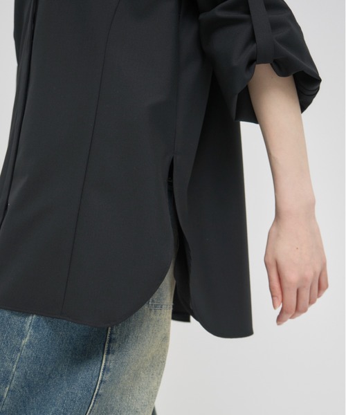 ブラウス シャツ skipper waist belted shirt pullover レディース デザイン】 COFREX スキッパータック 長袖 レディースシャツ(S