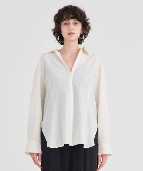 OHGA Skipper blouse スキッパーブラウス 楽天市場】【30％OFF】KHA:KI（カーキ） 2WAY スキッパー