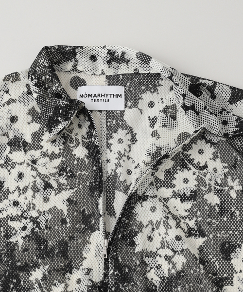 NOMA t.d. シャツ t.d.(ノーマ ティーディー) Floral Mesh Zip