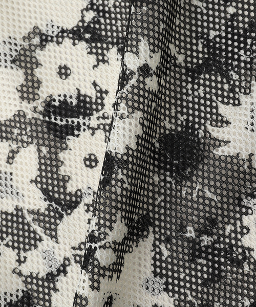 NOMA t.d. シャツ t.d.(ノーマ ティーディー) Floral Mesh Zip