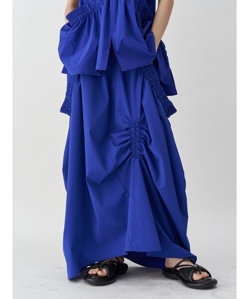 UN3D.（アンスリード） スカート ROUND GATHER SK「セットアップ着用