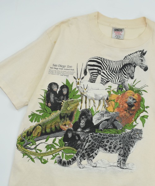 VINTAGE tシャツ 「USED」80's ONITA “San Diego Zoo” アニマル T