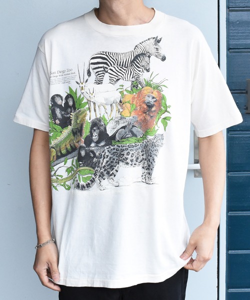 VINTAGE tシャツ 「USED」80's ONITA “San Diego Zoo” アニマル T