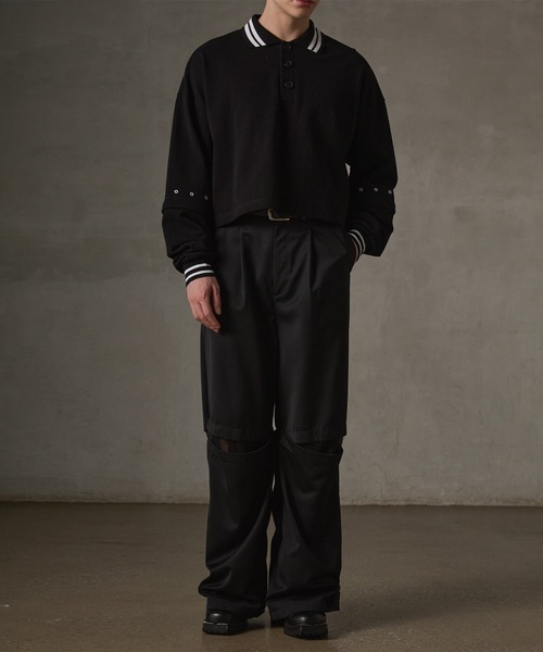 GRANCY 黒 スラックス Mサイズ GRANCY スラックス 「GRANCY」Reverse LayeredDesign Slacks