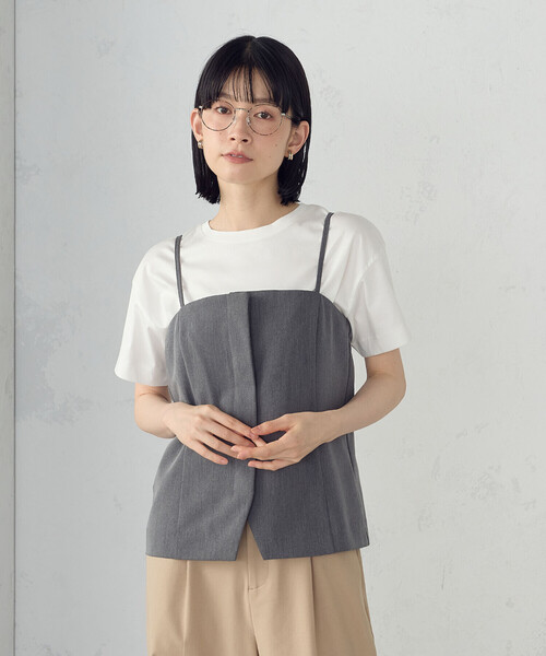 ベスト ジレ キャミソールビスチェ レディース