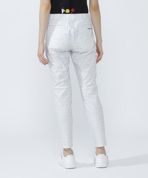 PEARLY GATES ロゴ柄パンツ サイズ5 両面起毛 ぷにぷにロゴ柄 ノータックパンツ(ロングパンツ)|PEARLY