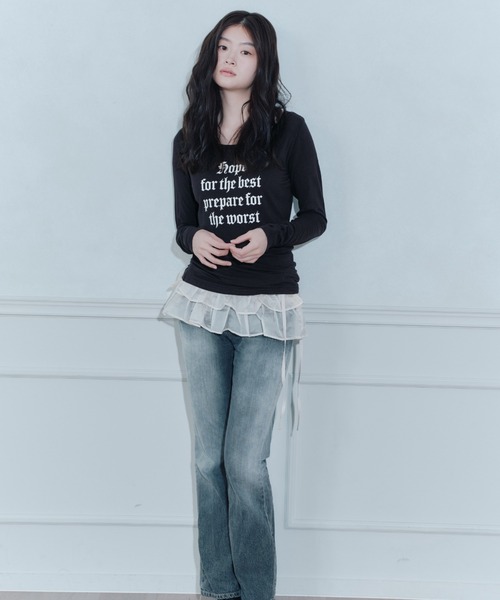 「FCMM」 長(zhǎng)袖カットソー MEDIUM グレー レディース