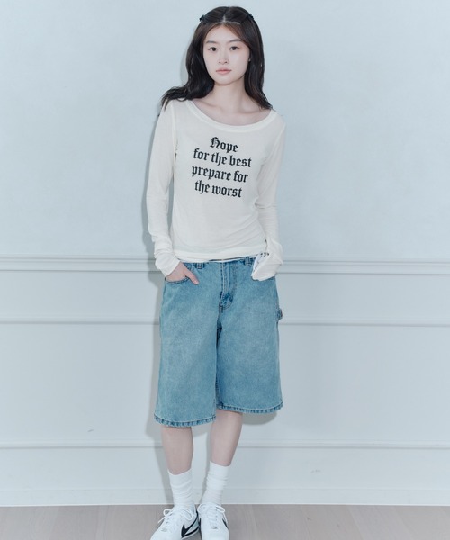 「FCMM」 長(zhǎng)袖カットソー MEDIUM グレー レディース