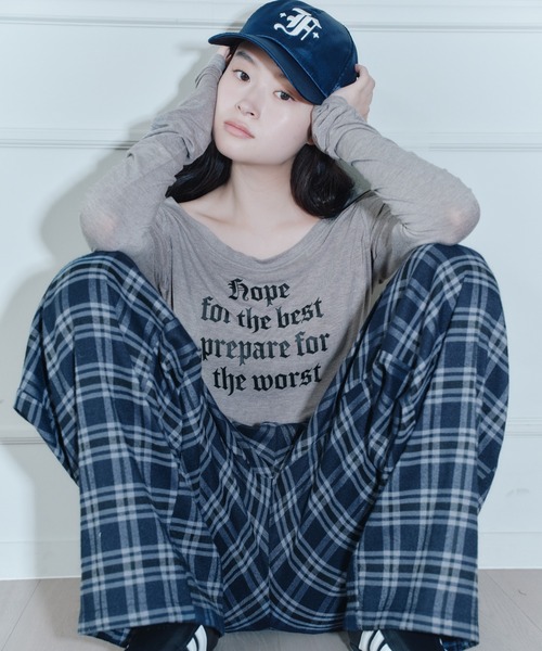 「FCMM」 長(zhǎng)袖カットソー MEDIUM グレー レディース