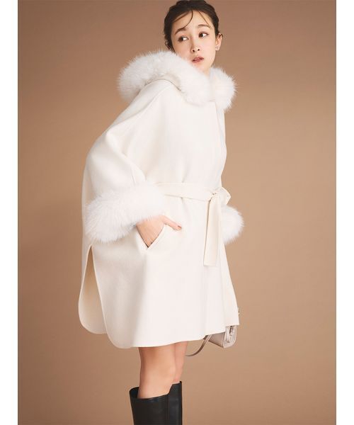 セルフォード♡ ファーコート CELFORD ポンチョ ファーポンチョコート レディース : ZOZOTOWN