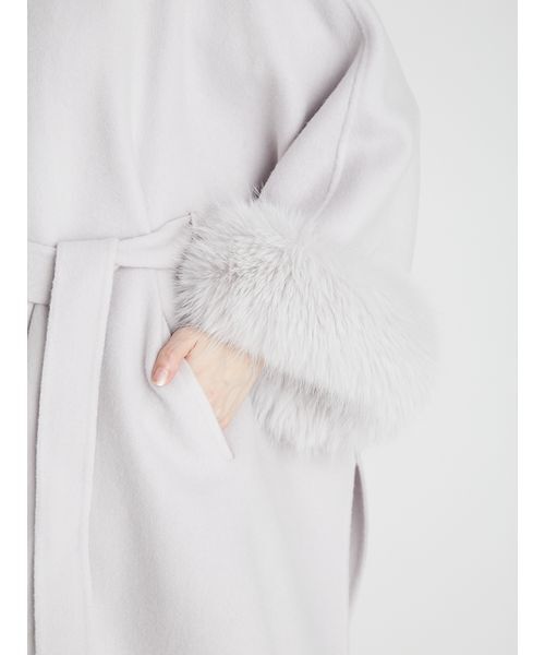 セルフォード　ファーポンチョコート　ホワイト　白　ポンチョコート CELFORD｜ファーポンチョコート | Rakuten Fashion(楽天