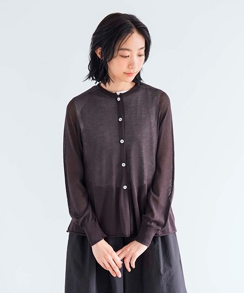 実佳さま専用 select MOCA カーディガン 透かし編みポロカーディガン