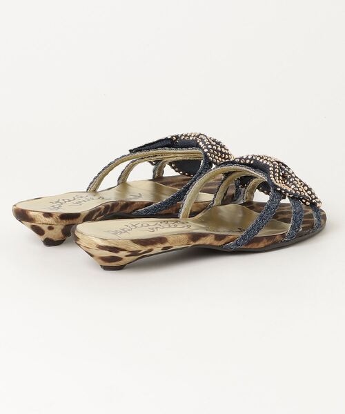 「PEPITA D'ORO」 リボンフラットサンダル S ブルー レディース_画像2