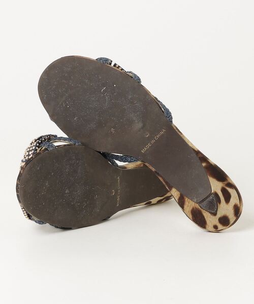 「PEPITA D'ORO」 リボンフラットサンダル S ブルー レディース_画像3