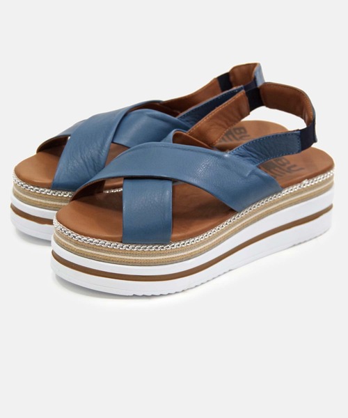 「BUENO」 フラットサンダル 39 スカイブルー レディース_画像7