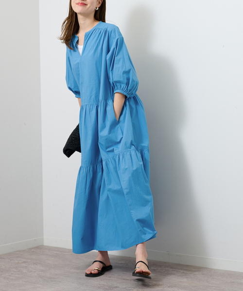 「FRAMeWORK」 半袖ワンピース 36 ブラック レディース_画像3