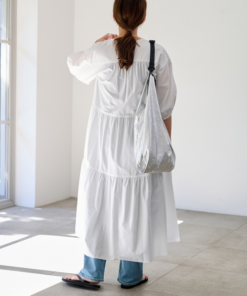 「FRAMeWORK」 半袖ワンピース 36 ブラック レディース_画像5