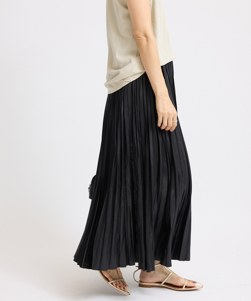 M*い様 iena レザーライクプリーツスカート 38 IENA（イエナ） スカート レザーライクサテンプリーツスカート
