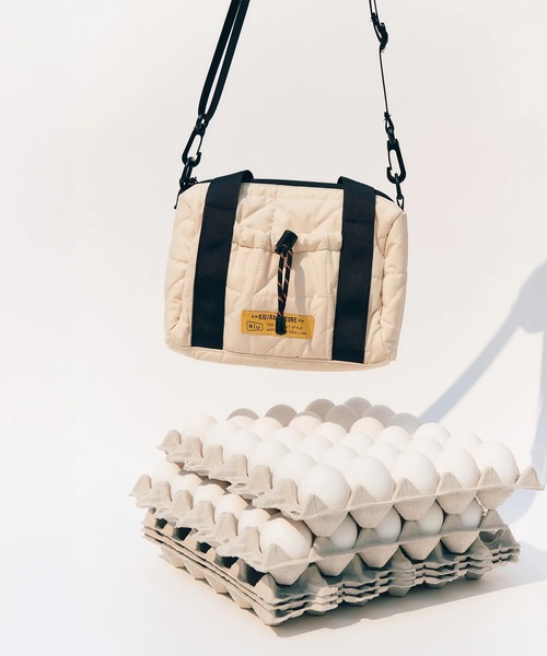 KiU（キウ） ボストンバッグ ショルダーバッグ スクエアパデッドミニ