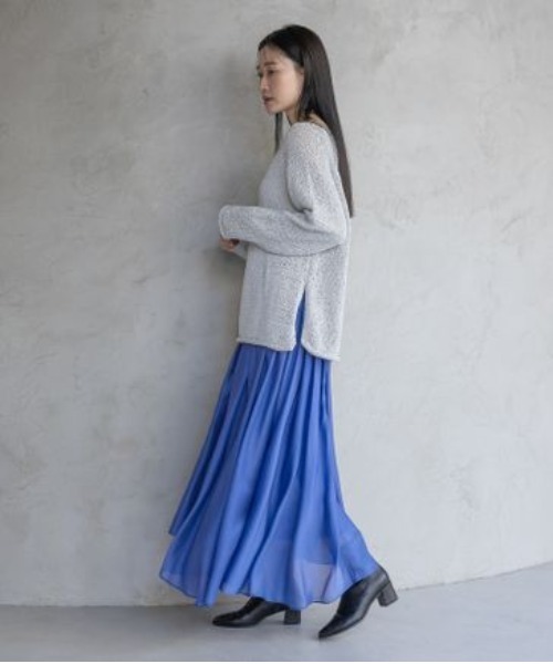 スカート イレヘムフレアスカートの画像