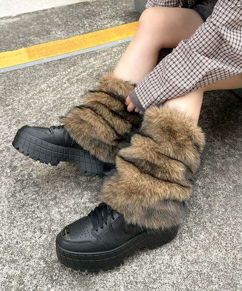 【やゆ】パーリーゲイツ　レディース　ファーレッグウォーマー パーリーゲイツ❣️ボアフリース レッグウォーマー 新品正規品❣️SALE