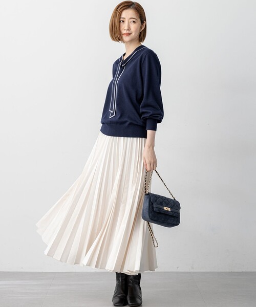 23区（ニジュウサンク） ニット セーター 「洗える」ウーステッド