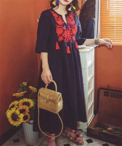 「FREE STYLISTS」 7分袖ワンピース FREE アイボリー レディース_画像3