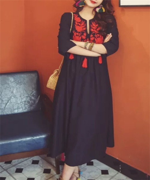 「FREE STYLISTS」 7分袖ワンピース FREE アイボリー レディース_画像8