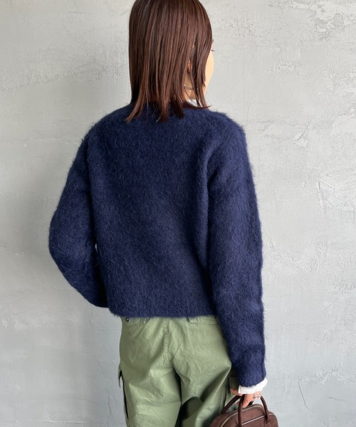 GYMPHLEX（ジムフレックス） カーディガン ロゴ刺繍 クルーネック