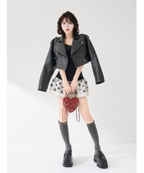 Darich（ダーリッチ） ワンピース アンサンブルスノーロゴニットミニ