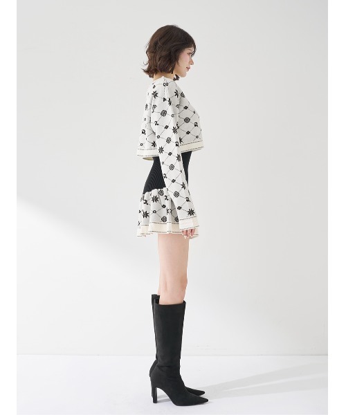 Darich（ダーリッチ） ワンピース アンサンブルスノーロゴニットミニ