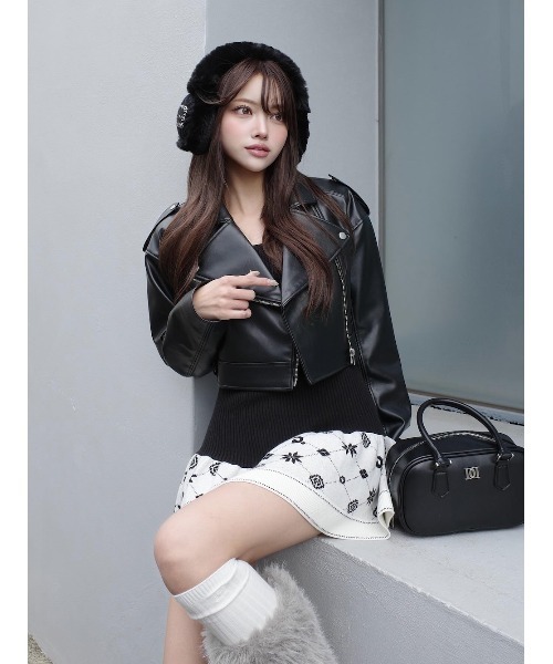 Darich（ダーリッチ） ワンピース アンサンブルスノーロゴニットミニ