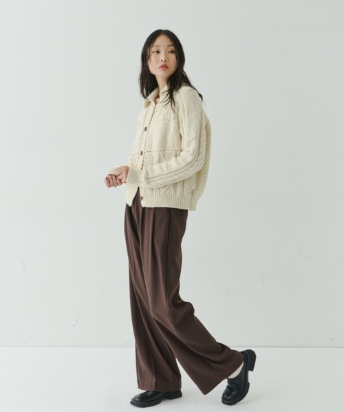 【未使用】LEINWANDE Cable Short Cardiganニット LEINWANDE Cable Short Cardigan - メルカリ