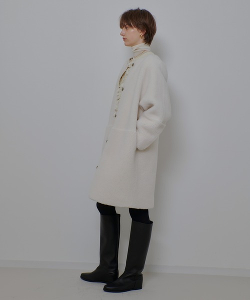 allureville（アルアバイル） ノーカラーコート コート ツー