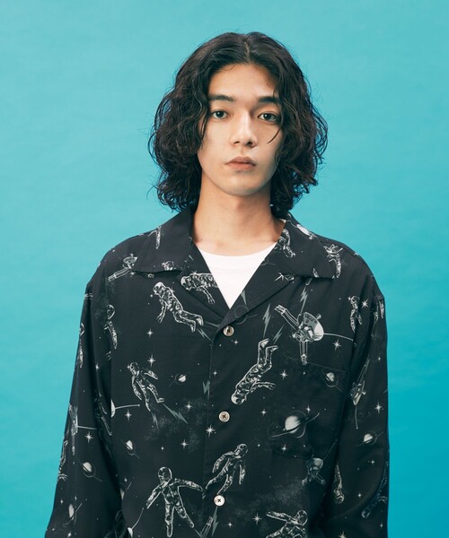 「FREAK'S STORE」 「I Need You Baby」半袖シャツ MEDIUM ブラック メンズの画像
