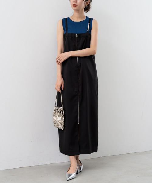 「ANNA LUNA」 キャミソールワンピース MEDIUM ブラック レディース_画像2