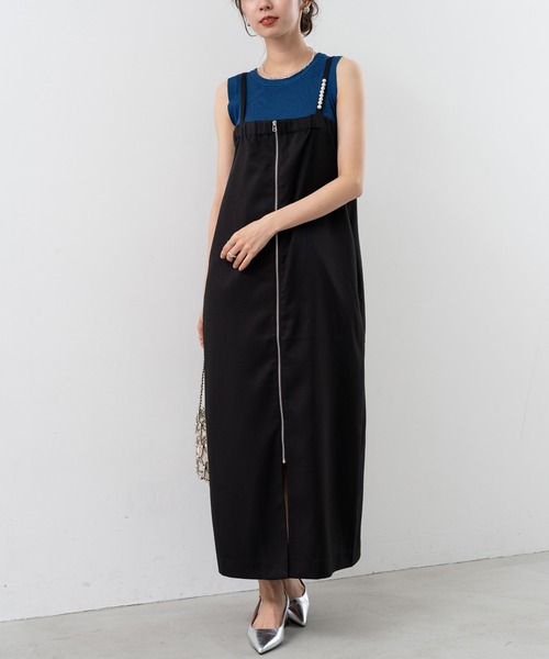 「ANNA LUNA」 キャミソールワンピース MEDIUM ブラック レディース_画像3