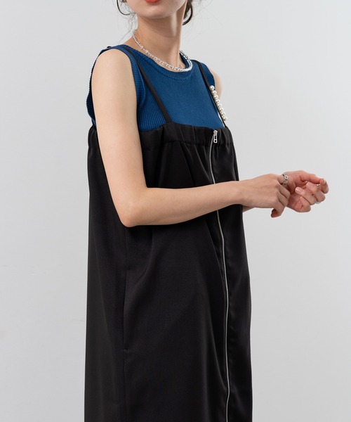 「ANNA LUNA」 キャミソールワンピース MEDIUM ブラック レディース_画像8