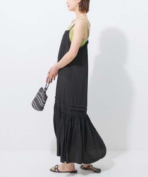 「LAVEANGE」 キャミソールワンピース LL カーキ レディース_画像8